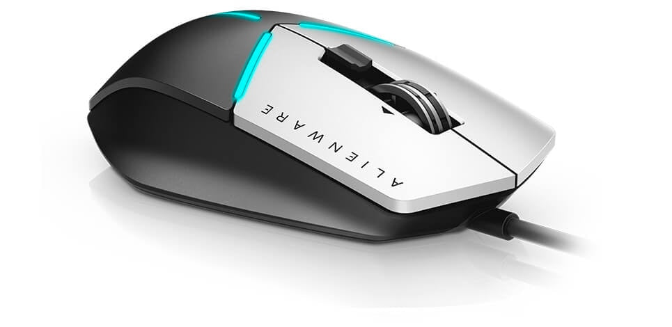 Dell AW558 Alienware Advanced Gaming Mouse, USB, Optical, 5000 DPI, Black and Grey- DELL-AW558-BK
