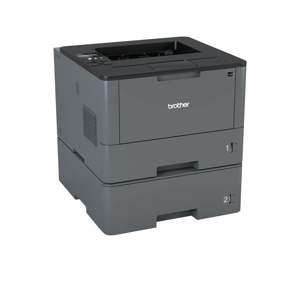 Brother Business Monochrome Laser Printer, 256MB Memory, Ethernet, Wireless, Duplex Printing, Dual Paper Trays - HL-L5200DWT