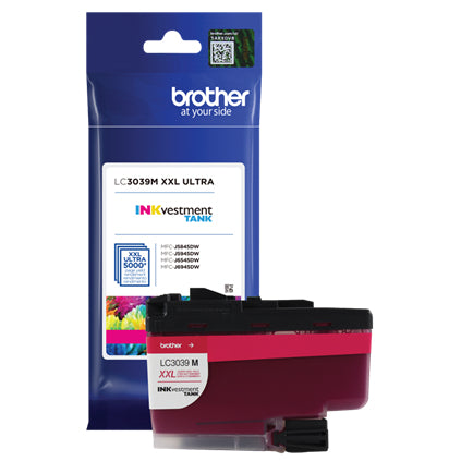 Brother INKvestment Tank Ultra High-yield Magenta Ink Cartridge, 5000 Pages - LC3039M