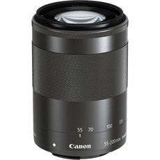 Canon 55 mm-200 mm, f/4.5-6.3 IS Zoom Lens for Canon EF-M, Black- 9517B002