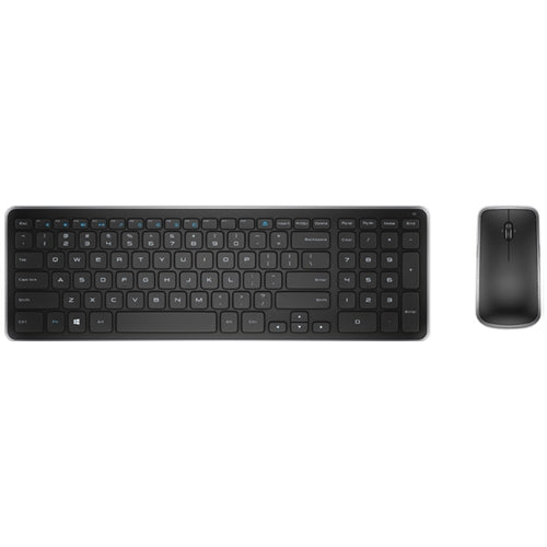 Dell KM714 Wireless Keyboard and Mouse Combo, USB, Wireless, RF, Laser Mouse, Scroll Wheel, Black - 5HT18