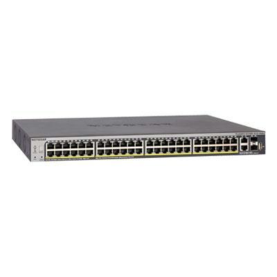 Netgear ProSafe S3300-52X-PoE+ Stackable Smart Switch, 48-Port Gigabit Ethernet, 4 10G Ports - GS752TXP-100NES