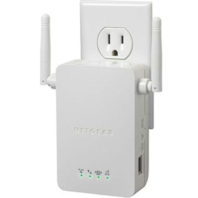 Netgear Universal N300 Wireless Range Extender, 54 Mbit/s Speed, Fast Ethernet, 1 x RJ-45 Port, Wall Mountable - WN3000RP-100NAS
