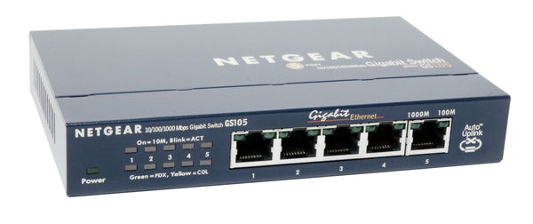 NETGEAR GS105NA 5-Port Gigabit Ethernet Unmanaged Switch; Desktop, ProSAFE  Limited Lifetime Protection - Micro Center