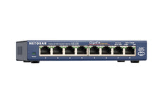 Netgear ProSafe 8-port Gigabit Ethernet Unmanaged Switch, 8 x RJ-45 Ports, Desktop/Wall Mountable - GS108-400NAS