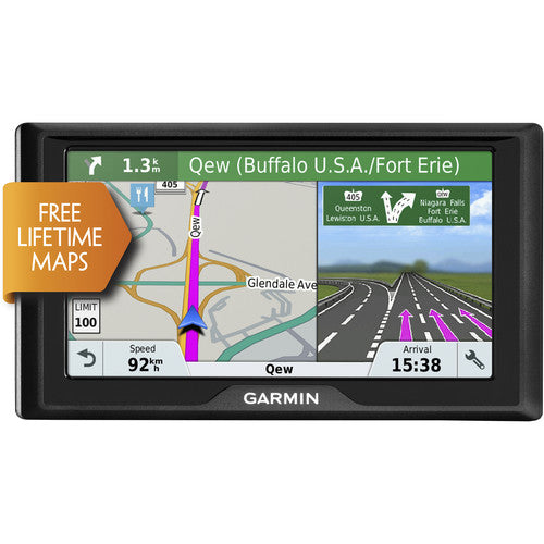 Garmin Drive 61 LM Automobile Portable GPS Navigator, 6.1" Touchscreen Color Display, Mountable, Black - 010-01679-0B