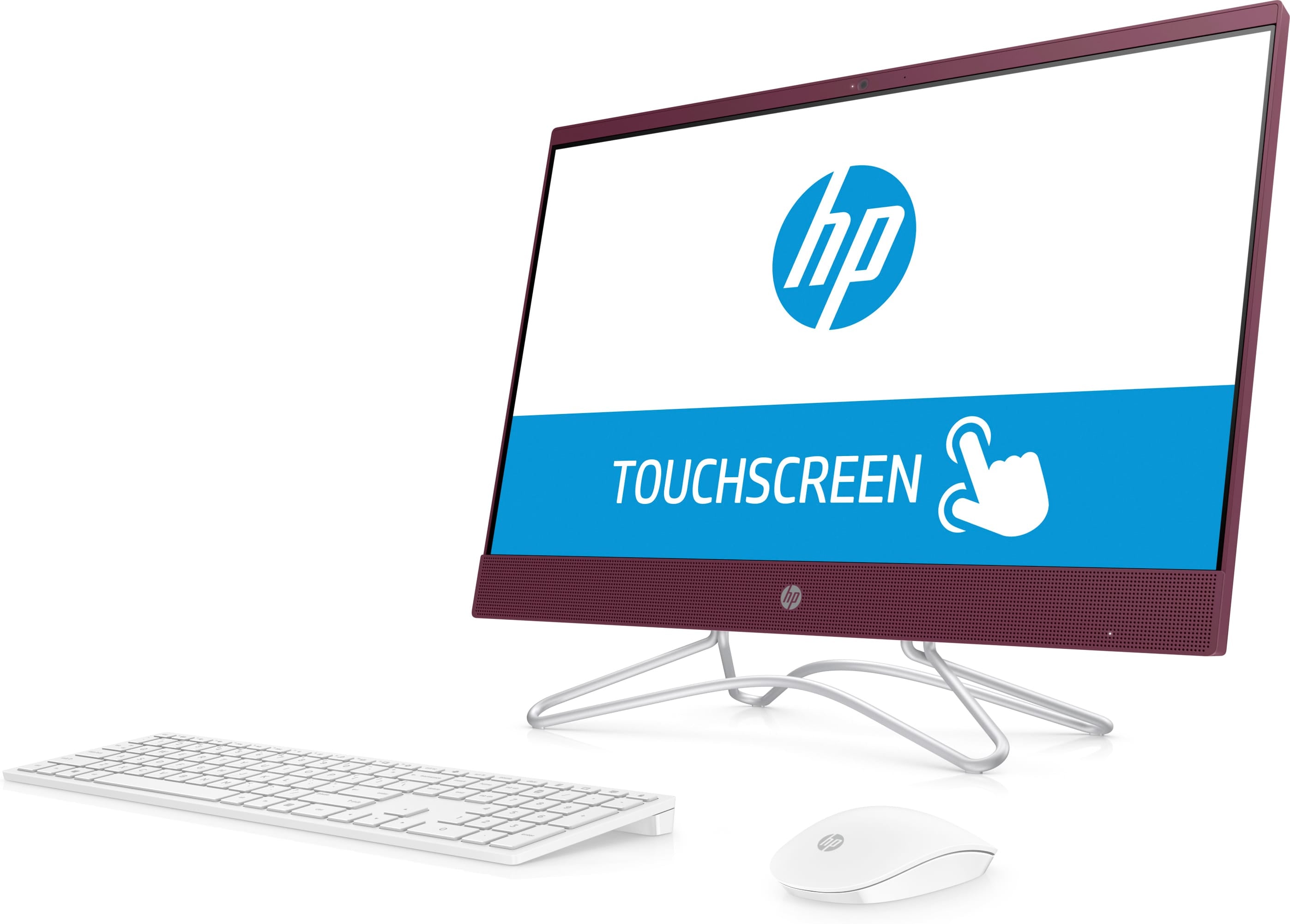 HP 24-f0042cy All-in-One (Touchscreen) Desktop PC, 23.8" FHD, AMD A9-9425, 3.10GHz, 4GB RAM, 1TB HDD, Windows 10 Home 64-Bit, Maroon Burgundy - 3LC04AA#ABA