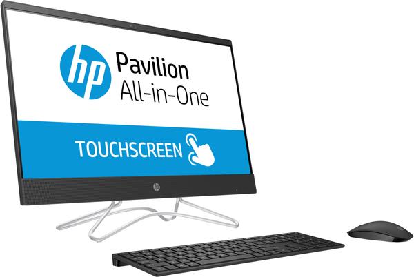 HP 24-f0022cy All-in-One (Touchscreen) Desktop PC, 23.8" FHD, AMD A9-9425, 3.10GHz, 4GB RAM, 1TB HDD, Windows 10 Home 64-Bit, Jet Black - 3LC02AA#ABA (Certified Refurbished)