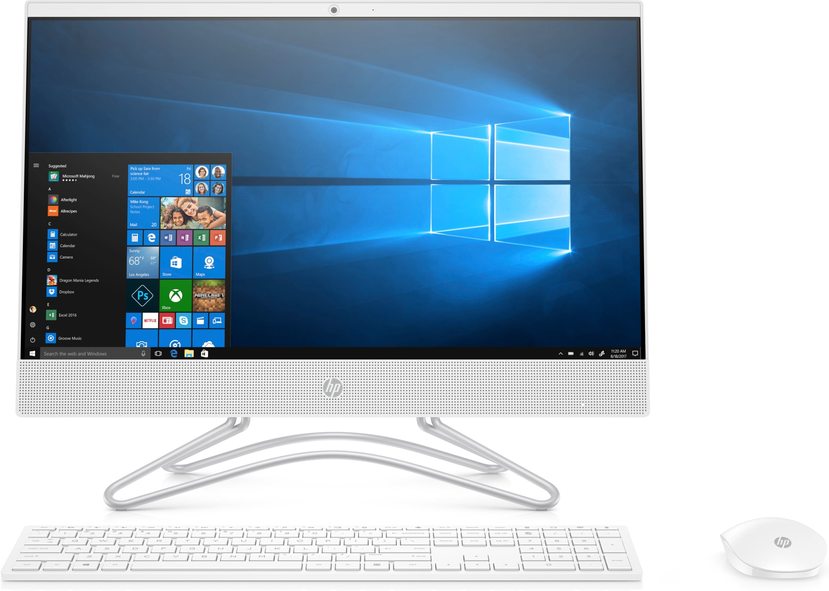 HP 22-c0012ds 21.5" Full HD (Non-Touch) All-in-One Desktop PC, Intel Celeron J4005, 2GHz, 4GB RAM, 1TB HDD, Windows 10 Home 64-Bit - 3LC21AA#ABA (Certified Refurbished)
