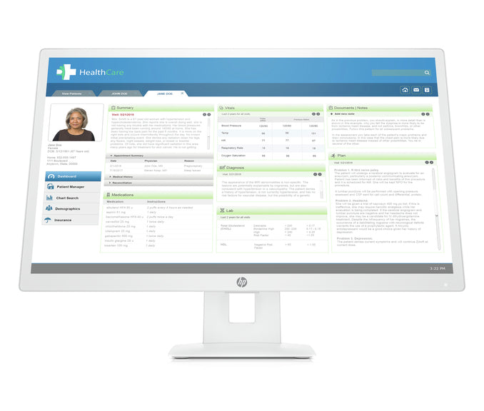 HP HC271p 27" QHD Healthcare Edition Monitor, LED Display, 16:9, 1K:1-Contrast, 12ms-Response, 60Hz, Integrated Privacy Filter, Head-only/No-stand, White - 3ME71A8#ABA
