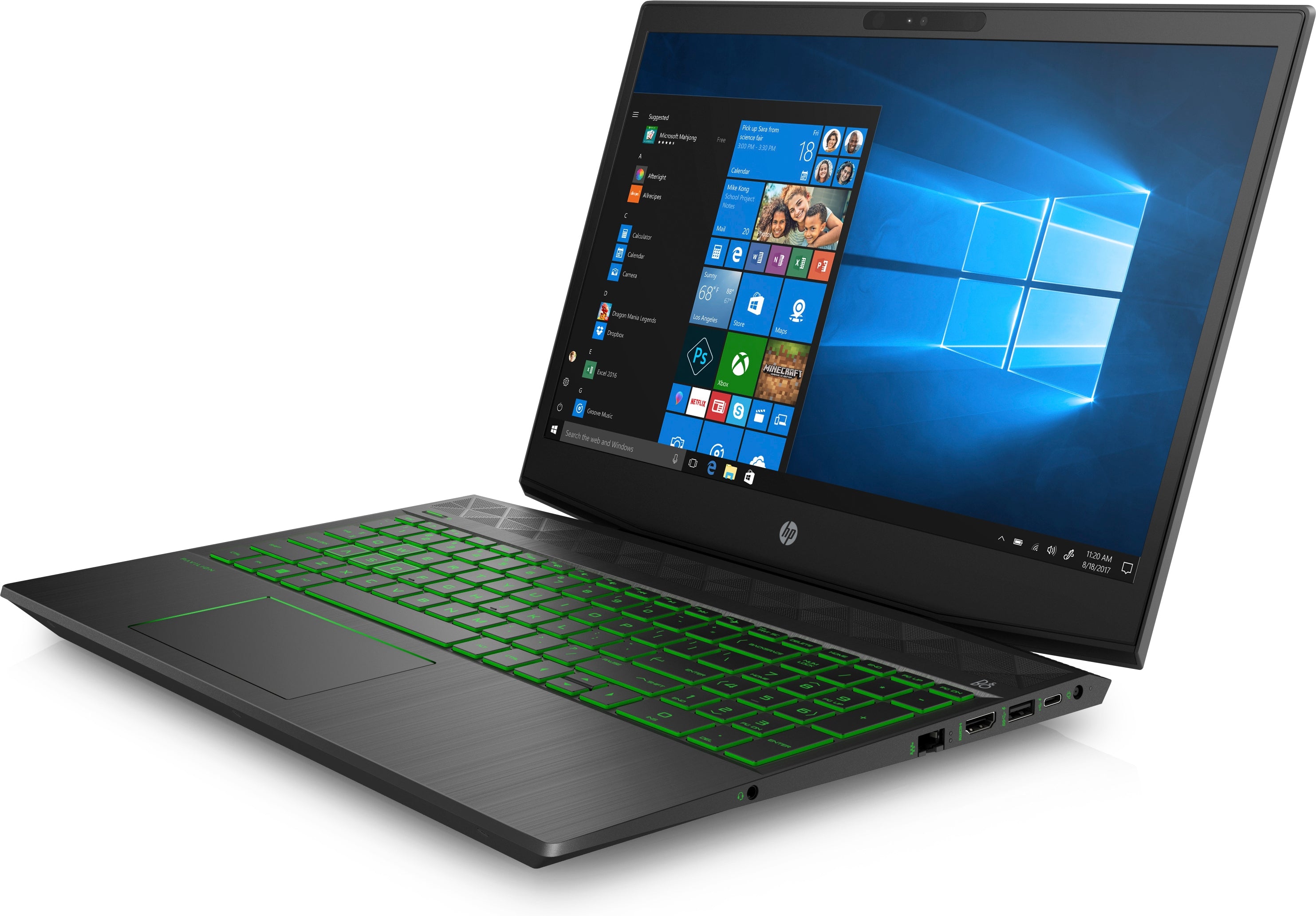 HP Pavilion 15-cx0020nr 15.6" Full HD (Non-Touch) Gaming Notebook, Intel Core i5-8300H, 2.30GHz, 8GB RAM, 1TB SATA + 16 GB Flash Memory, Window 10 Home 64-Bit- 3WF00UA#ABA