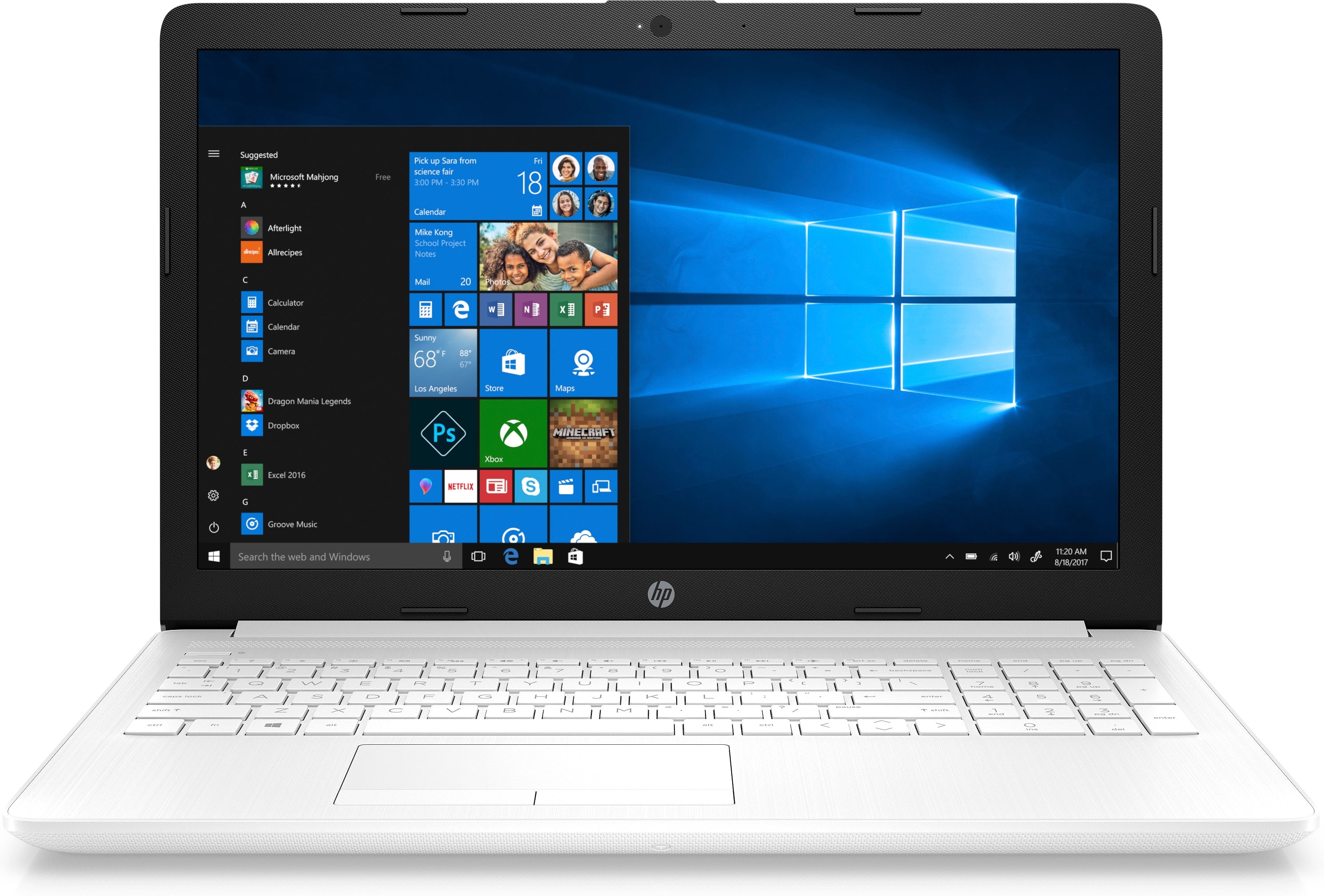 HP 15-da0043nr 15.6" HD (Non-Touch) Notebook, Intel Core i3-7020U, 2.30GHz, 4GB RAM, 1TB SATA, Windows 10 Home 64-Bit - 3ZF66UA#ABA