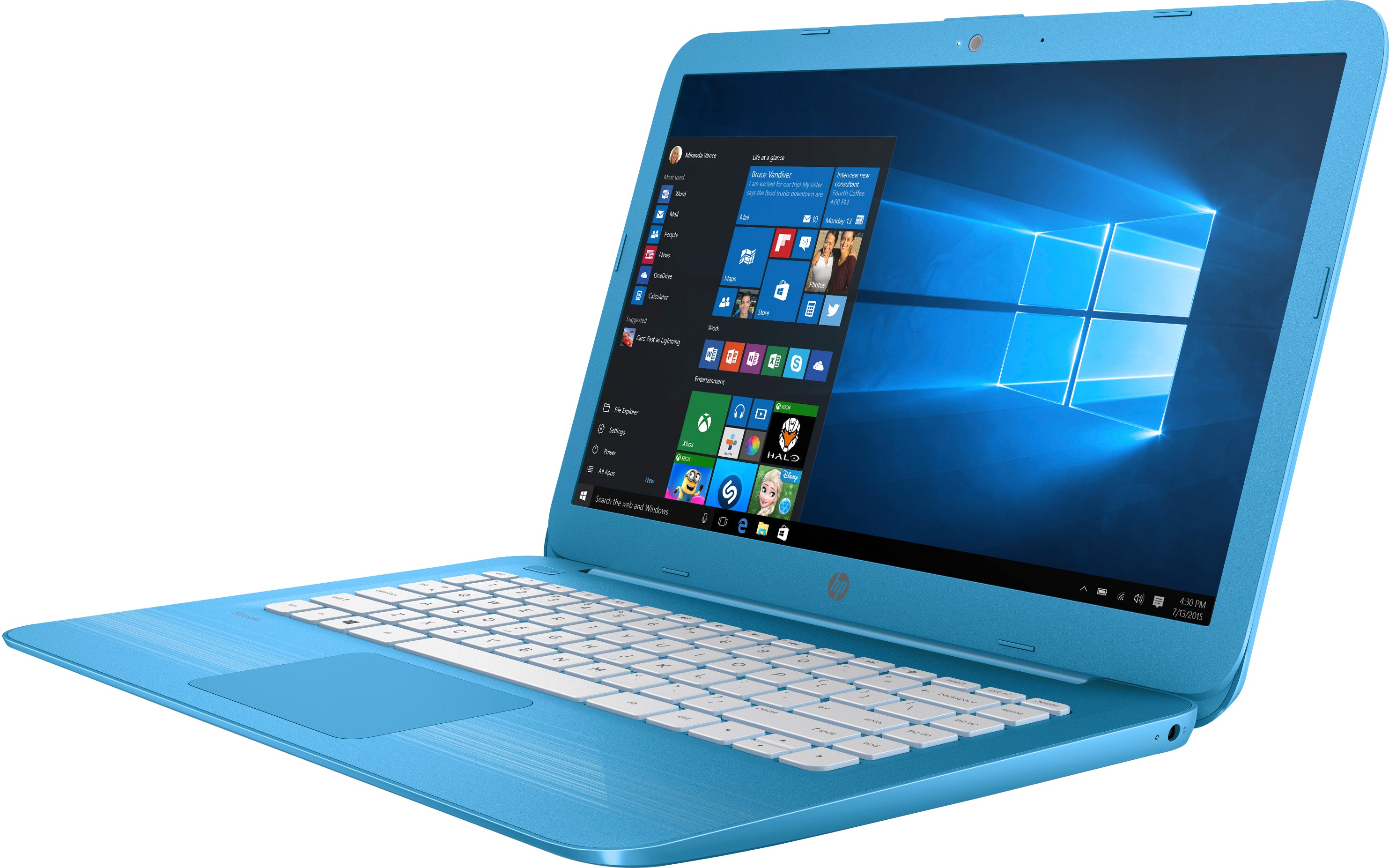 HP Stream 14-cb111wm 14" HD (Non-Touch) Laptop, Intel Celeron N4000, 1.10GHz, 4GB RAM, 32GB eMMC, Windows 10 Home in S mode + Office 365 Personal 1-year - 4AL69UA#ABA (Certified Refurbished)