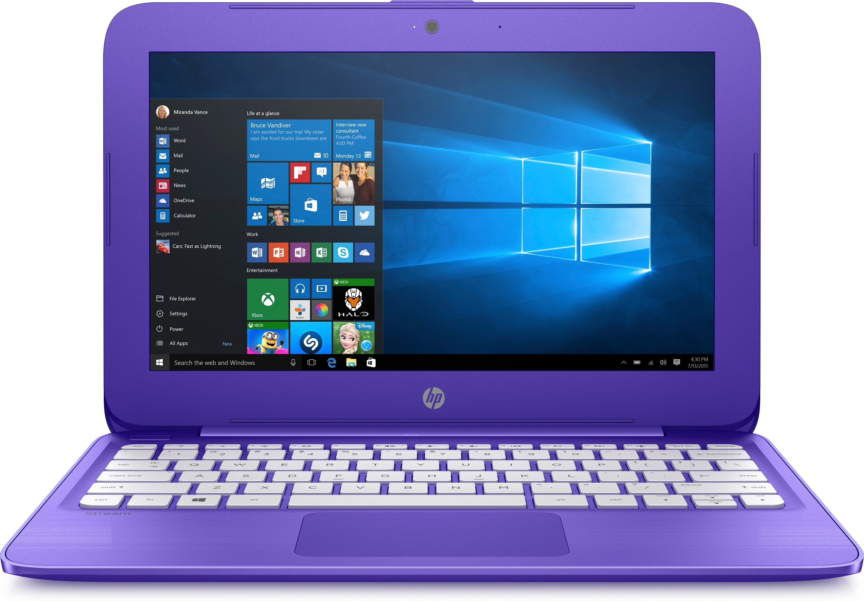 HP Stream 11-ah120nr 11.6" HD Notebook Intel Celeron N4000 1.10GHz 4GB RAM 32GB eMMC - 4FA45UA#ABA (Certified Refurbished)