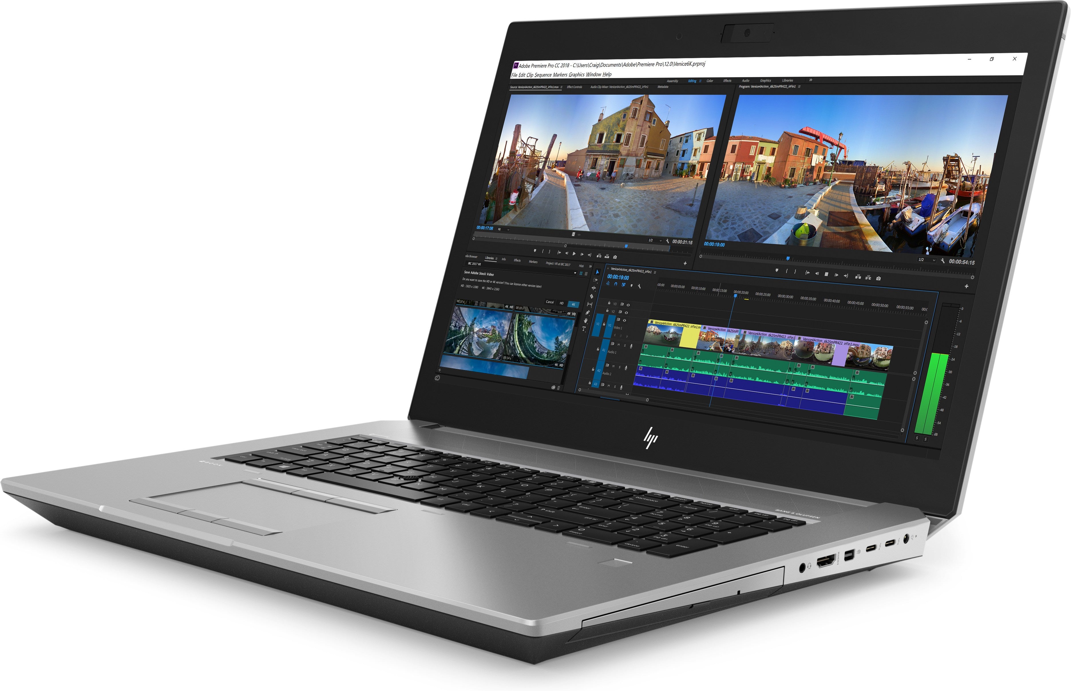 HP ZBook 17 G5 17.3" Full HD (Non-Touch) Mobile Workstation, Intel Core i7-8750H , 2.20GHz, 8GB RAM, 256GB SSD, Windows 10 Pro 64-bit - 4RB16UT#ABA