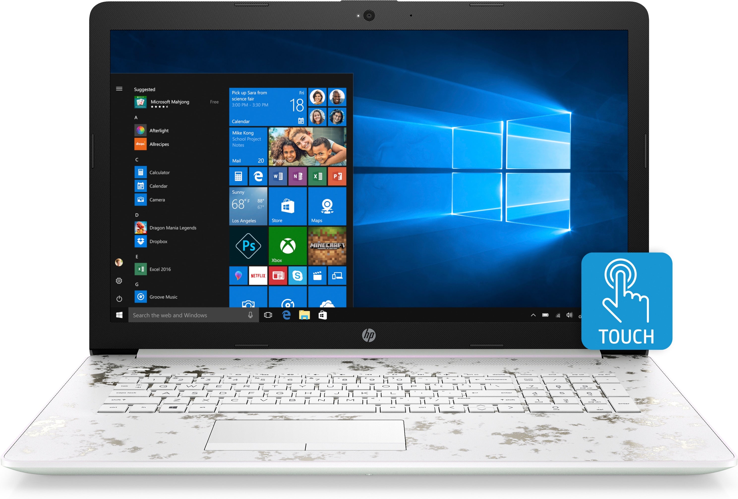 HP 17-by0016cy 17.3" HD+ (Touchscreen) Notebook, Intel Core i5, 1.60Ghz, 8GB RAM + 16GB Optane, 1TB SATA, Windows 10 Home- 64Bit - 5DK29UA#ABA