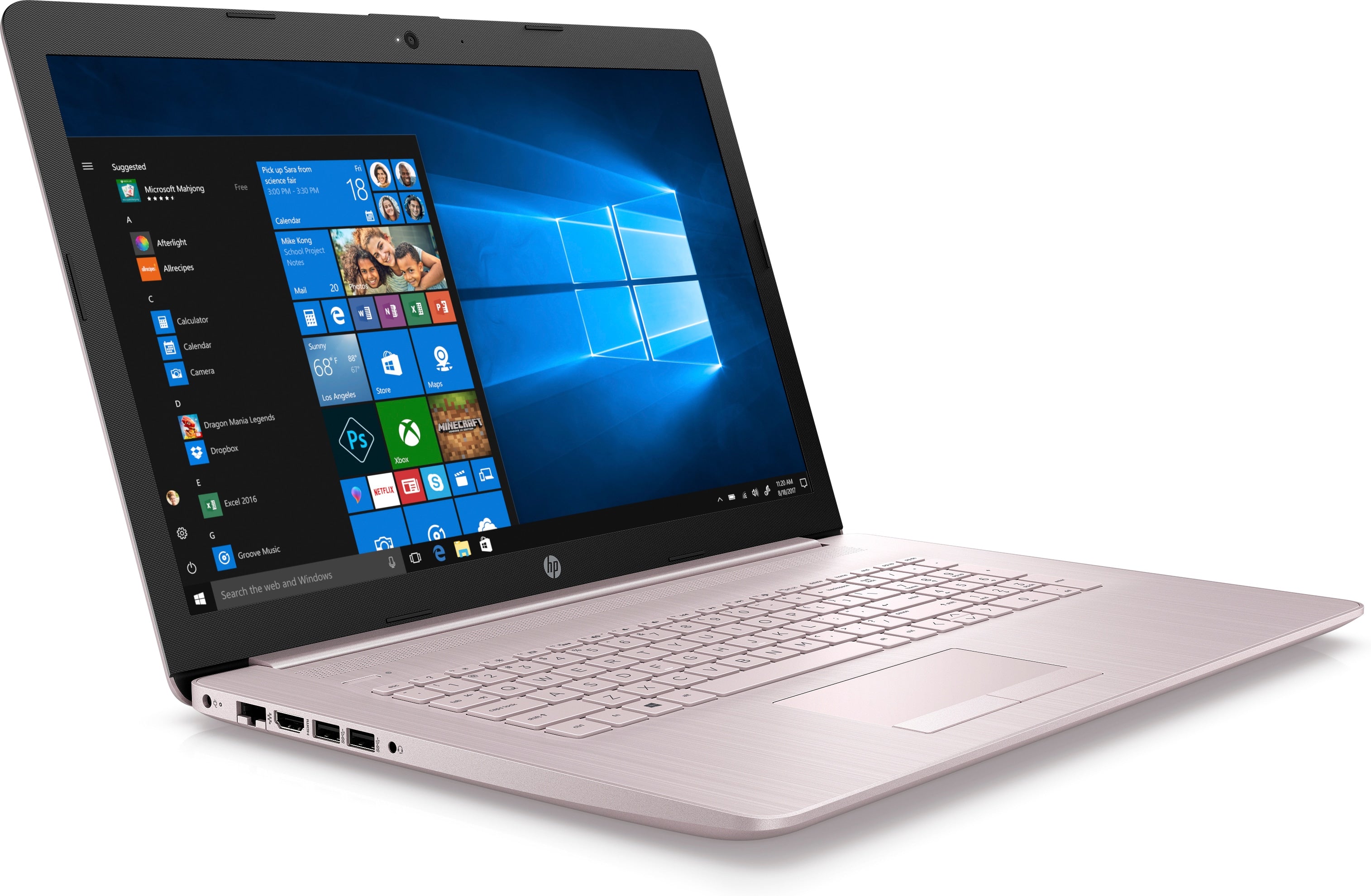 HP 17-by0011ds 17.3" HD+ (Non-Touch) Notebook, Intel Celeron N4000, 1.10GHz, 4GB RAM, 1TB HDD SATA, Windows 10 Home 64-Bit - 5ED35UAR#ABA (Certified Refurbished)