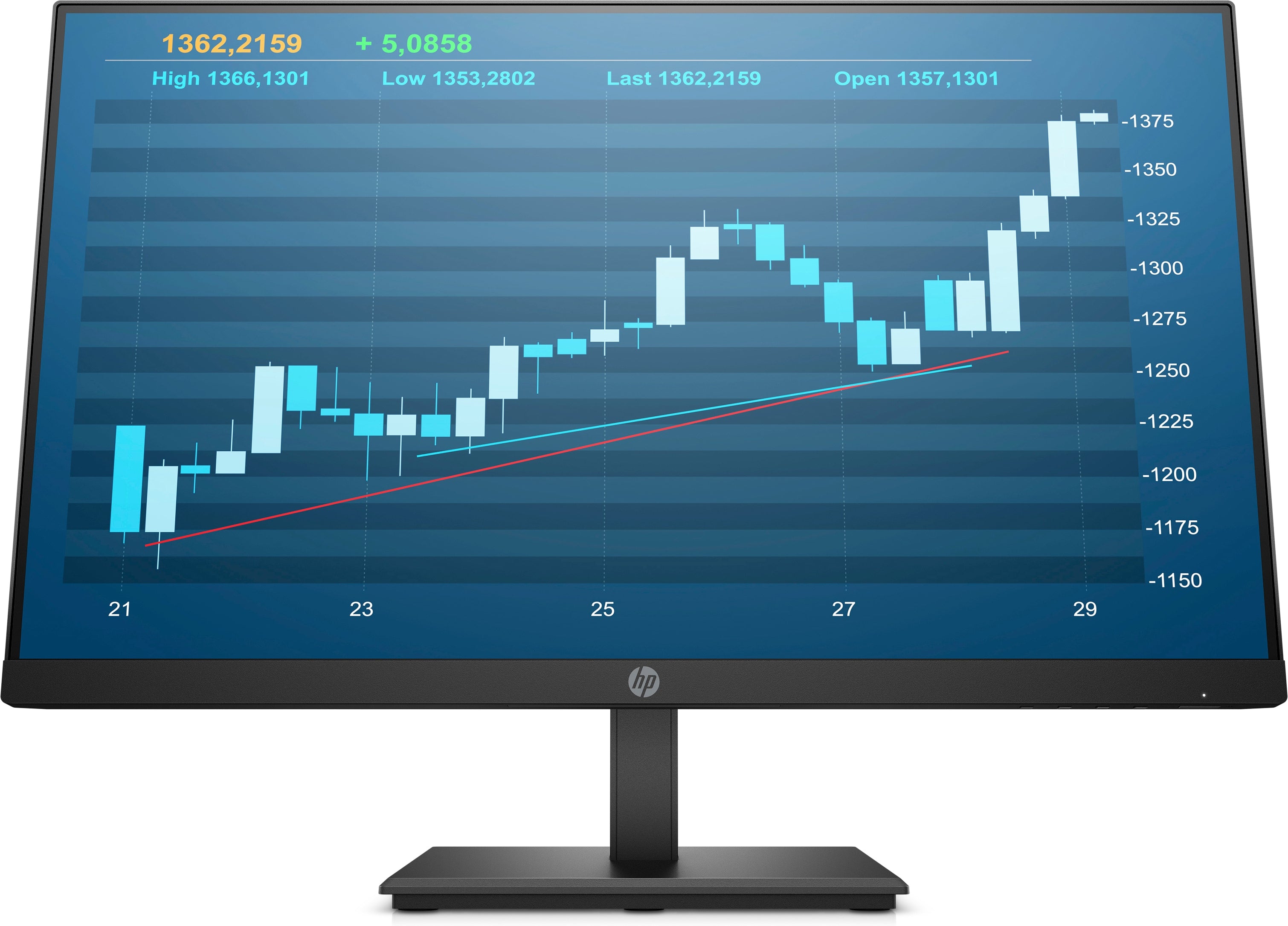 HP P244 23.8" Full HD LED LCD Monitor, 16:9, 5MS, 10M:1-Contrast - 5QG35A8#ABA