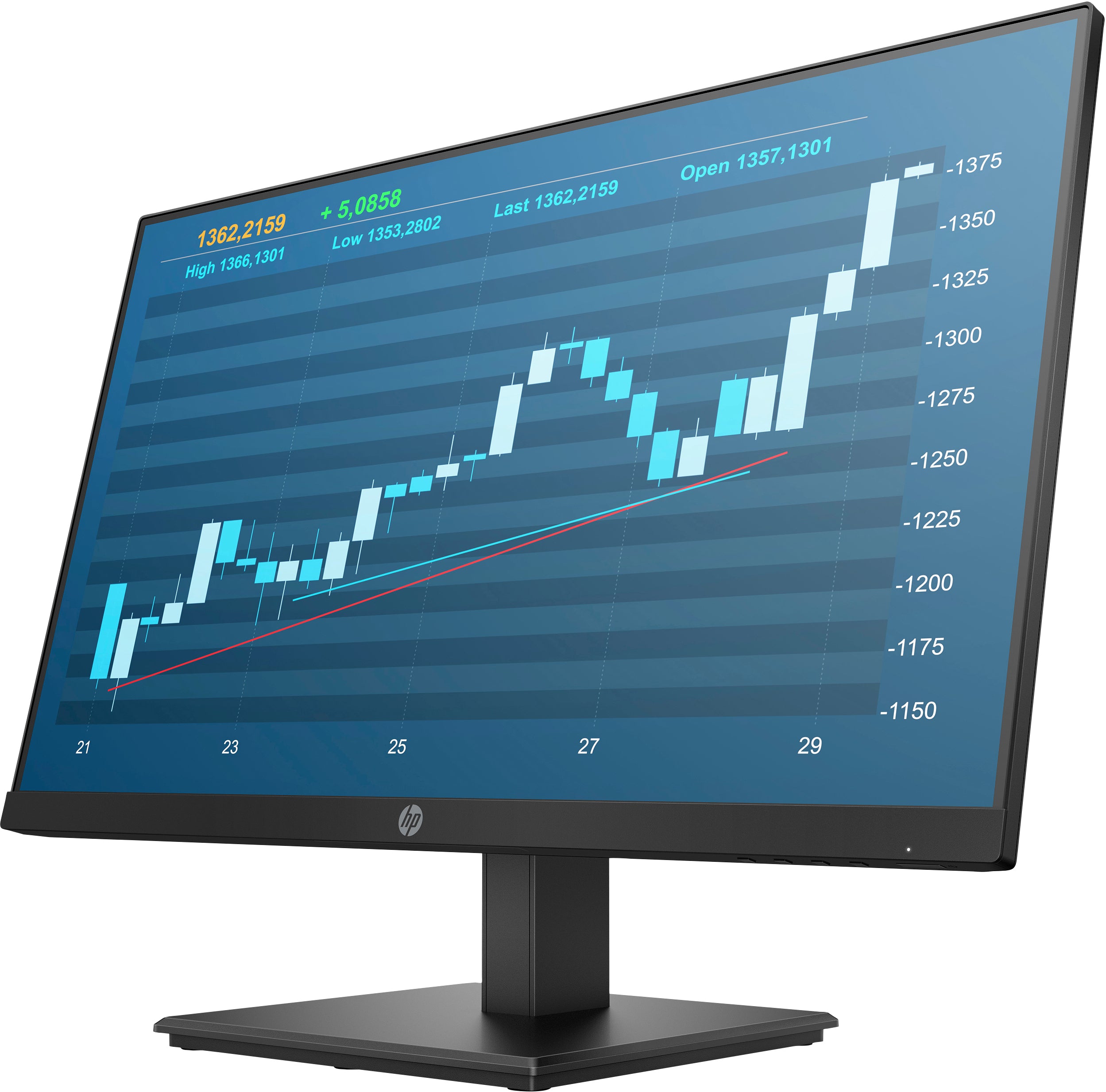 HP P244 23.8" Full HD LED LCD Monitor, 16:9, 5MS, 10M:1-Contrast - 5QG35A8#ABA