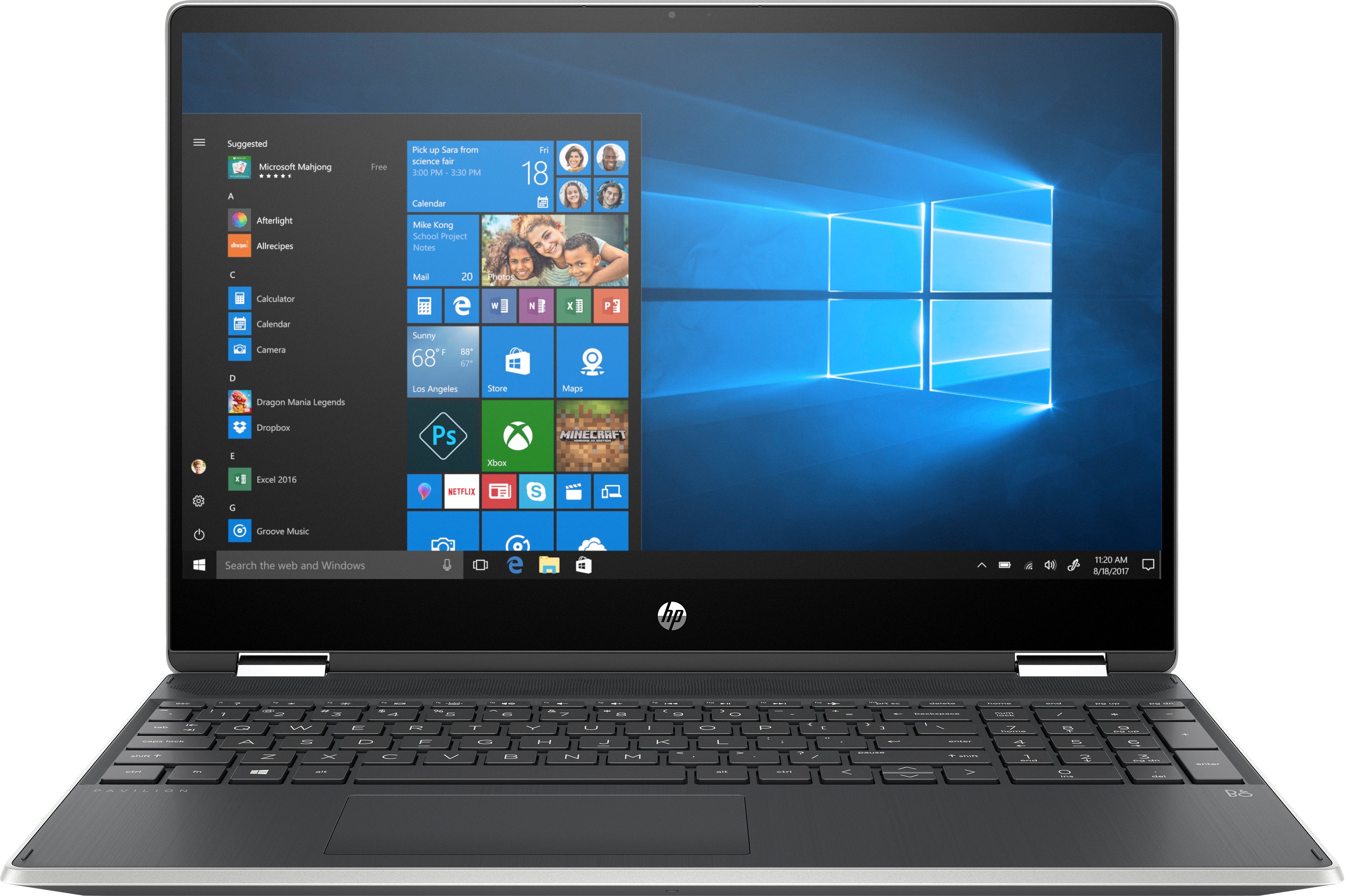HP Pavilion x360 15-dq0075nr 15.6" FHD (Touchscreen) Convertible Notebook, Intel Core i3-8145U, 2.10GHz, 8 GB RAM, 1TB HDD, Windows 10 Home 64-Bit - 6BM92UA#ABA