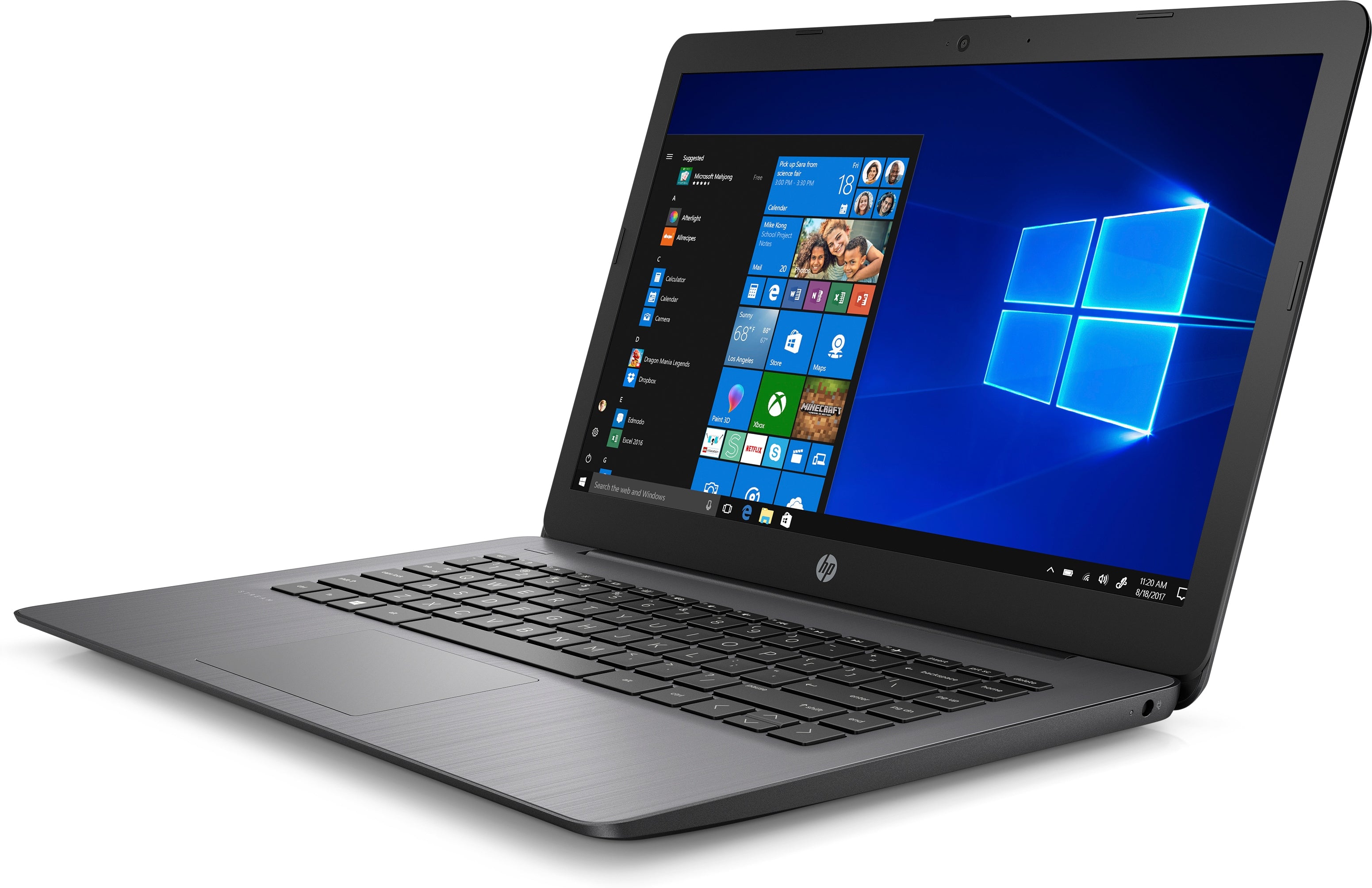 HP Stream 14-ds0020nr 14" HD (Non-Touch) Notebook, AMD A4-9120e, 1.50GHz, 4GB RAM, 32GB eMMC, Windows 10 Home in S mode - 6ZB99UA#ABA