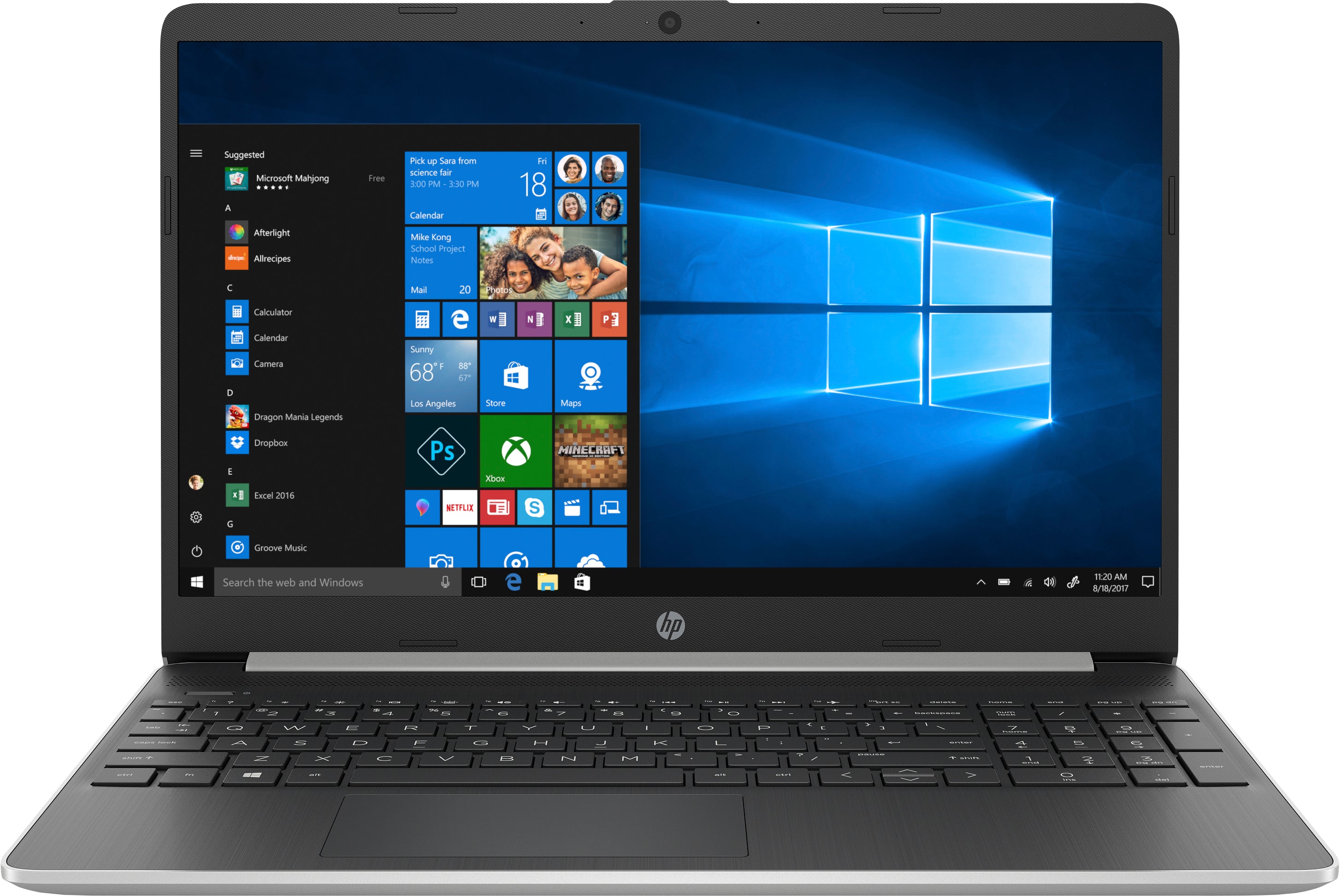 HP 15-dy1010nr 15.6" HD (Touchscreen) Notebook, Intel Core i3-1005G1, 1.20GHz, 4GB RAM, 128GB SSD, Windows 10 Home In S Mode - 7NW36UA#ABA