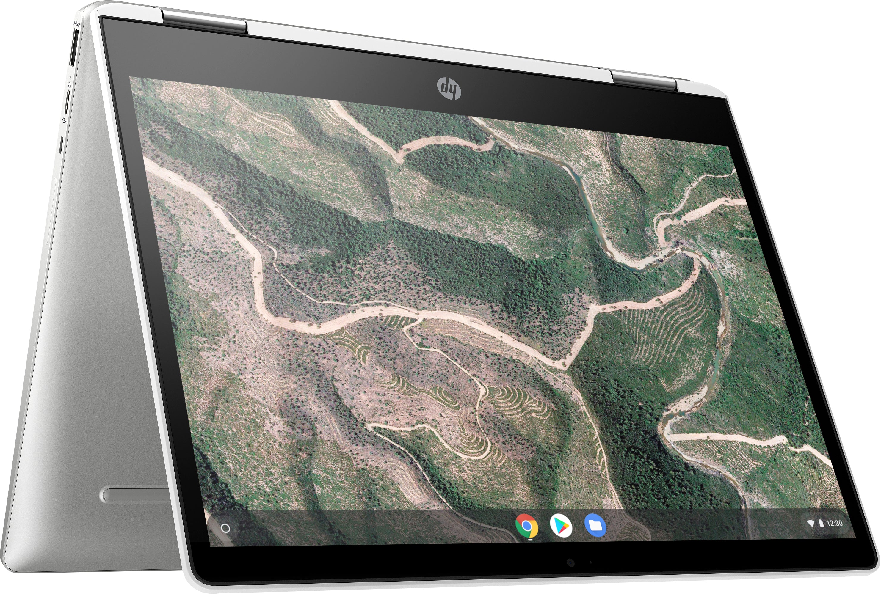 HP Chromebook x360 12b-ca0010nr 12" HD+ Convertible Notebook, Intel Celeron N4000, 1.1GHz, 4GB RAM, 32GB eMMC, Chrome OS - 7PA28UA#ABA