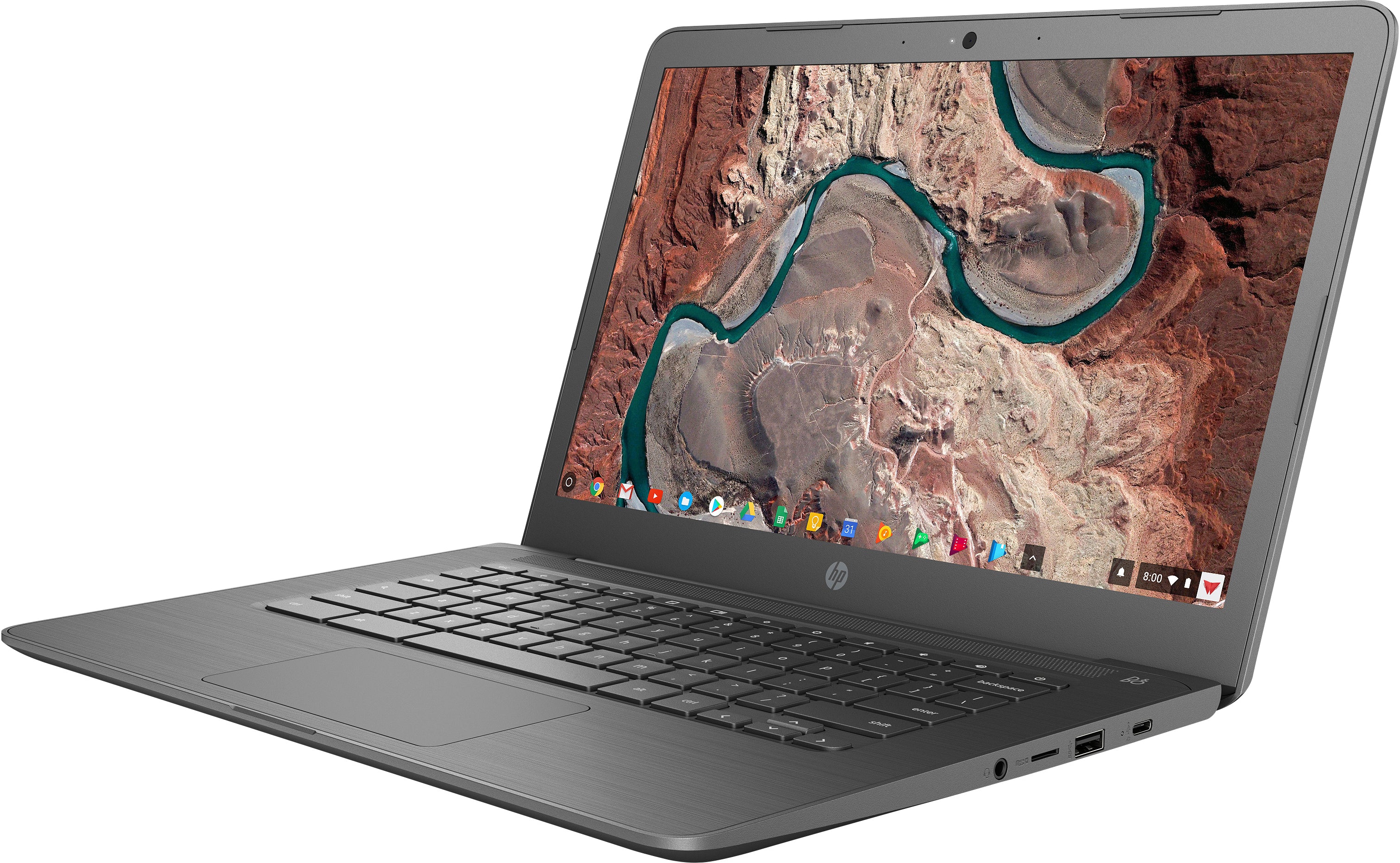 HP 14-ca000nr 14" HD (NonTouch) Chromebook, Intel Celeron N3350, 1.10GHz, 4GB RAM, 32GB eMMC, Chrome OS - 7ZU92UA#ABA