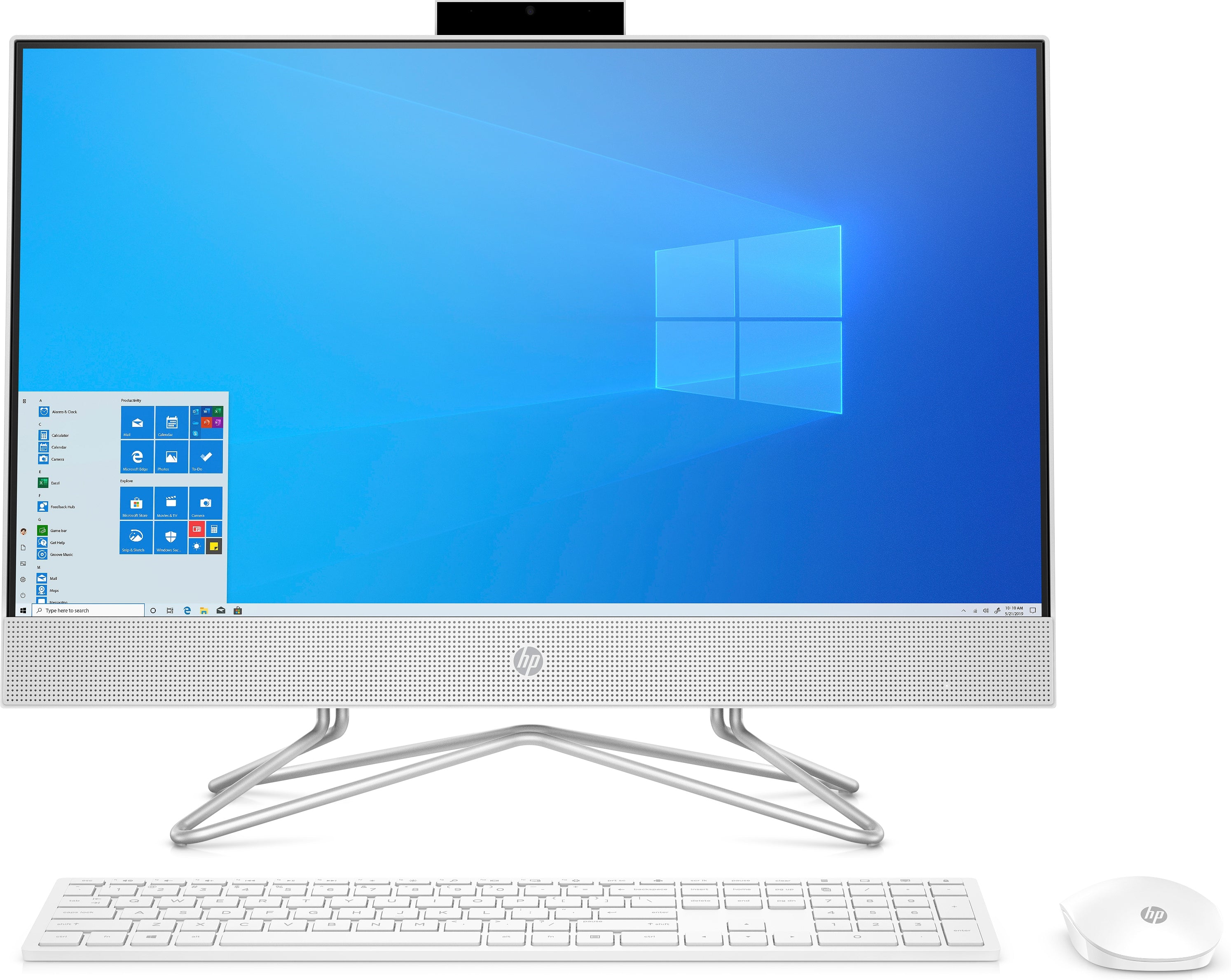 HP 24-df0042ds 23.8" FHD All-in-One Computer, AMD Athlon 3150U, 2.40GHz, 8GB RAM, 256GB SSD, Win10H - 9EF13AA#ABA (Refurbished)