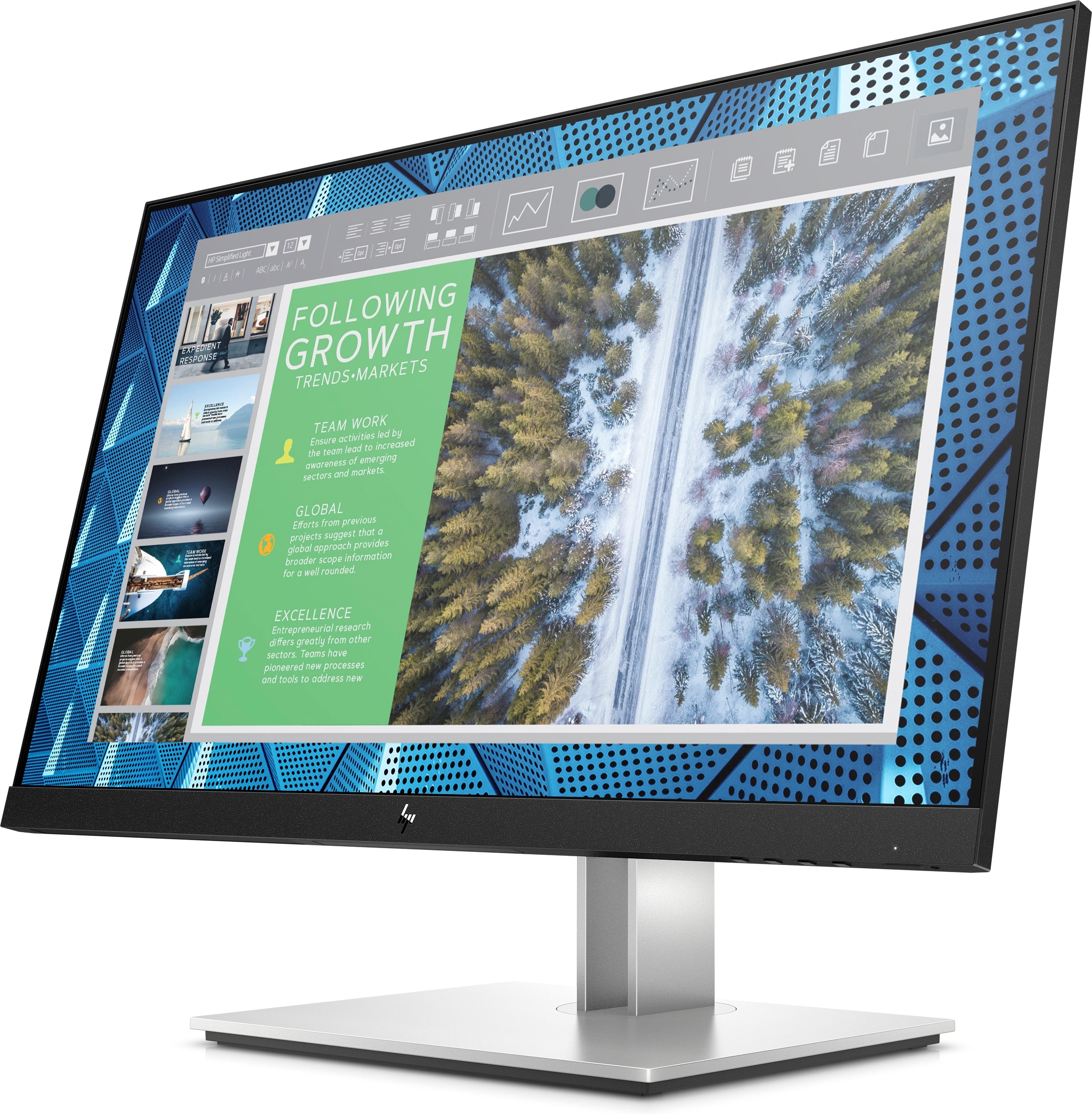 HP E24q G4 23.8" QHD LED LCD Monitor, 16:9, 5ms, 1000:1-Contrast - 9VG12AA#ABA