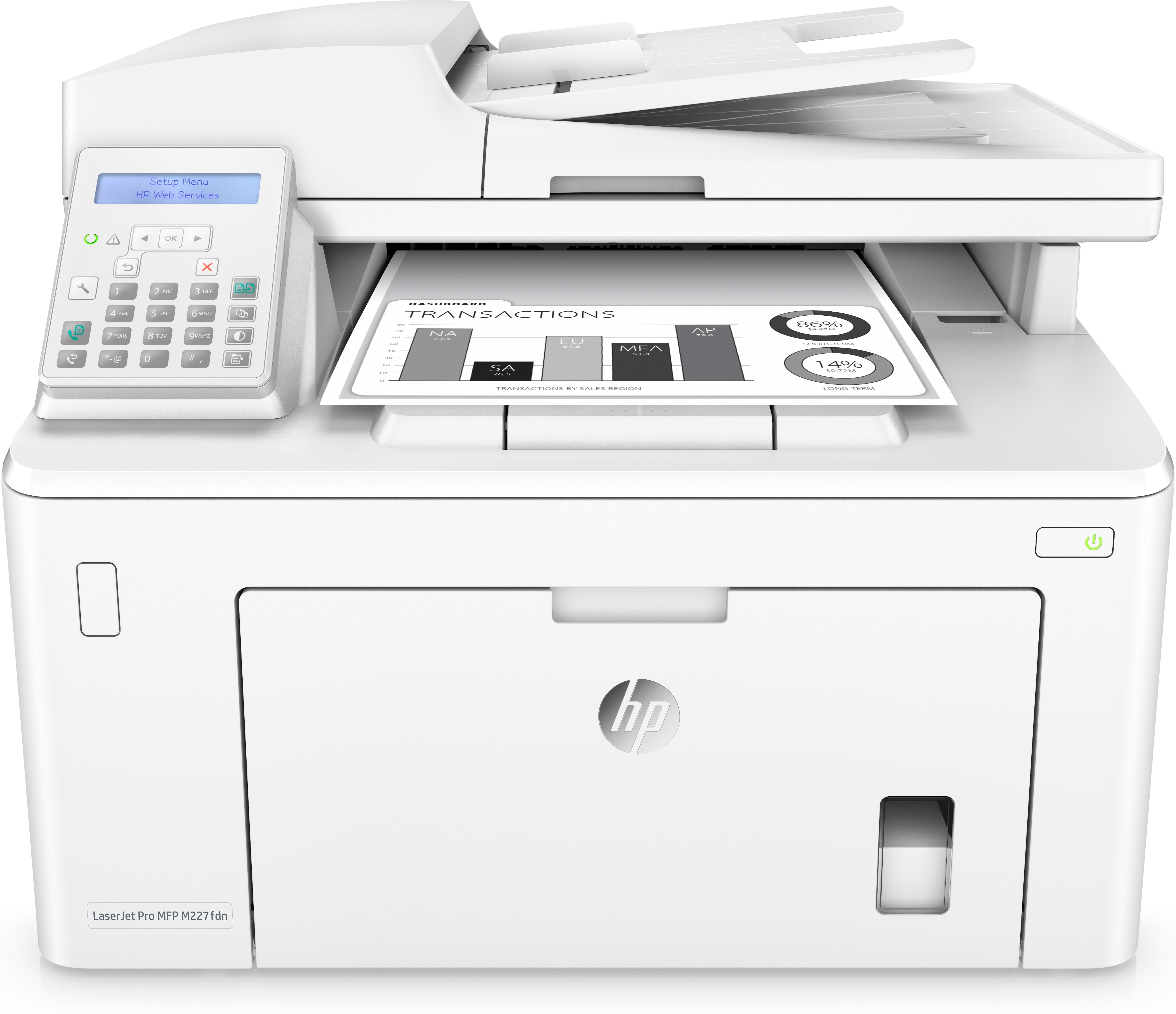 HP Laserjet Pro M227fdn Printer, All-in-One Monochrome Laser Printer, 256MB, 30 PPM, A4, USB - G3Q79A#BGJ