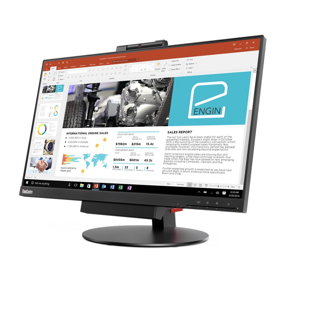 Lenovo ThinkCentre Tiny-In-One 24 Gen3 Touch 23.8" LCD Touchscreen Monitor - 16:9 - 6 ms - 10QXPAR1US