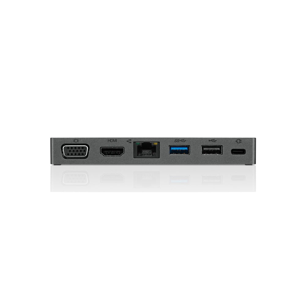 Lenovo Powered USB-C Travel Hub, RJ-45, VGA, HDMI, Gray - 4X90S92381