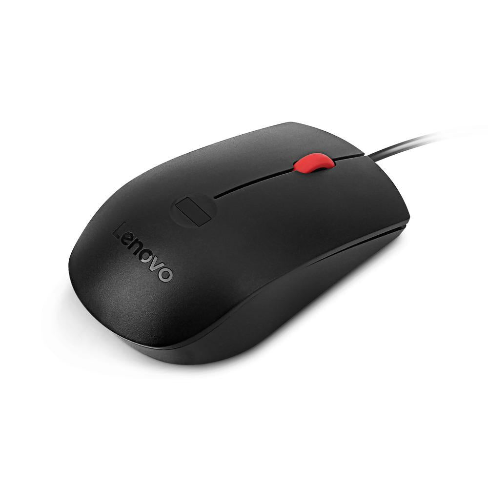 Lenovo Fingerprint Biometric USB Mouse, Optical, 1600 dpi, Scroll Wheel, 3 Buttons, Ambidextrous - 4Y50Q64661