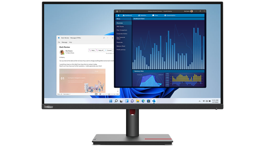 Lenovo ThinkVision T27p-30 27" 4K UHD WLED Monitor, 16:9, 6ms, 1300:1-Contrast - 63A9GAR1US