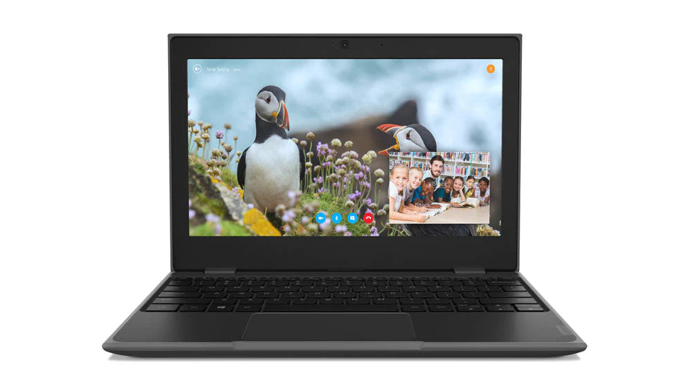 Lenovo 100e 2nd Gen 11.6" HD Notebook, Intel Celeron N4120, 1.10GHz, 4GB RAM, 128GB SSD, Win10P - 81M8005MUS