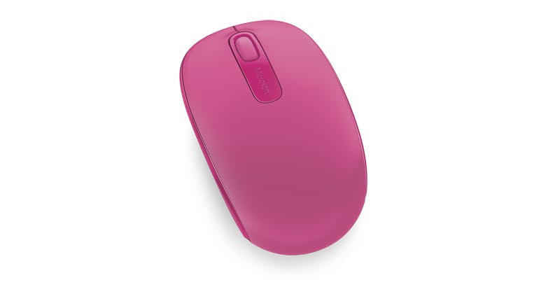 Microsoft Wireless Mobile Mouse 1850, 2.4GHz, 3 Buttons, Vertical Scrolling, Magenta - U7Z-00062