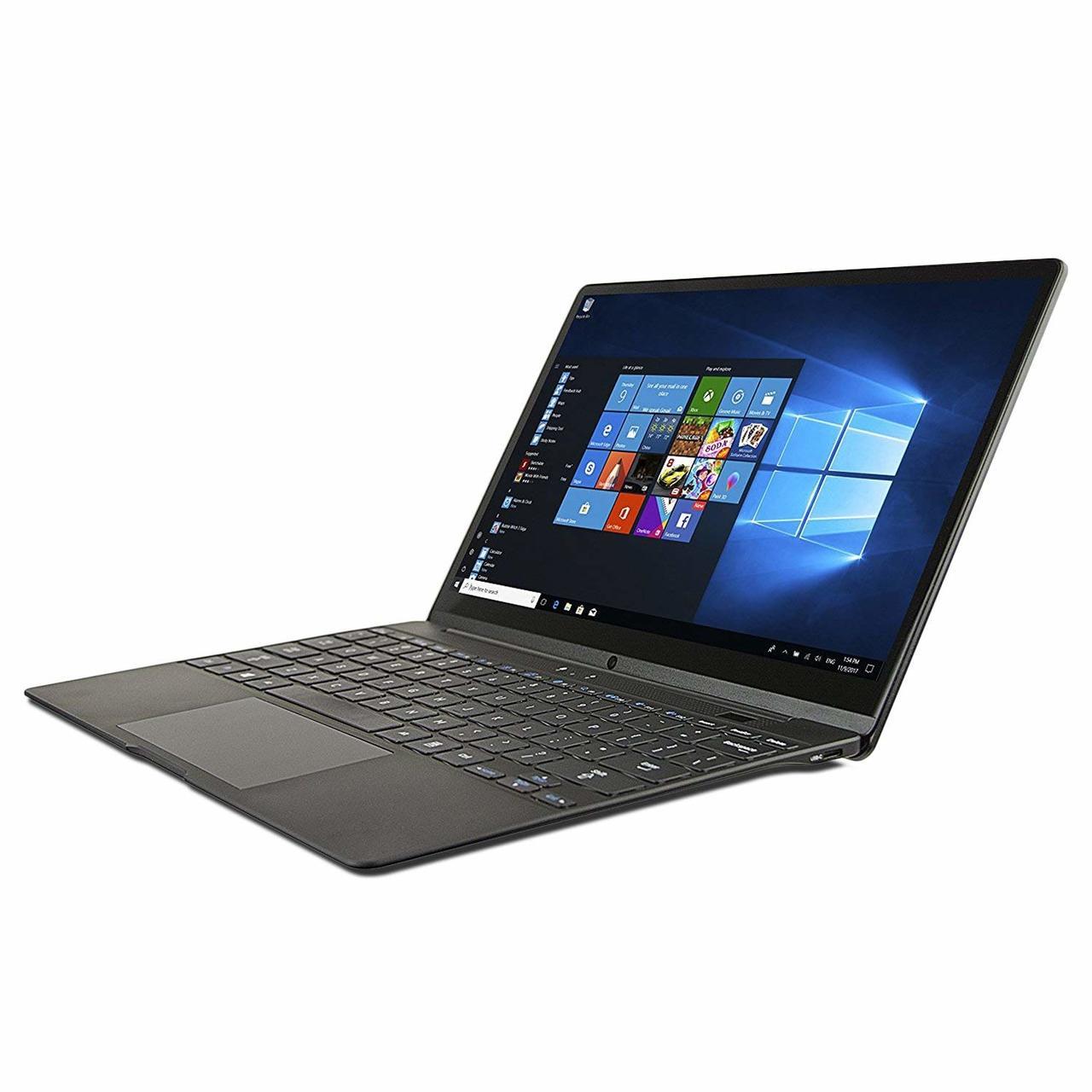 NuVision Encite Book 12 Plus 12.5" QHD Laptop, Intel Celeron N3350, 1.10Ghz, 4GB RAM, 64GB SSD, Windows 10 Home 64-Bit + Office 365 Personal 1-Year, Black - NEBP12-C464SBA-K