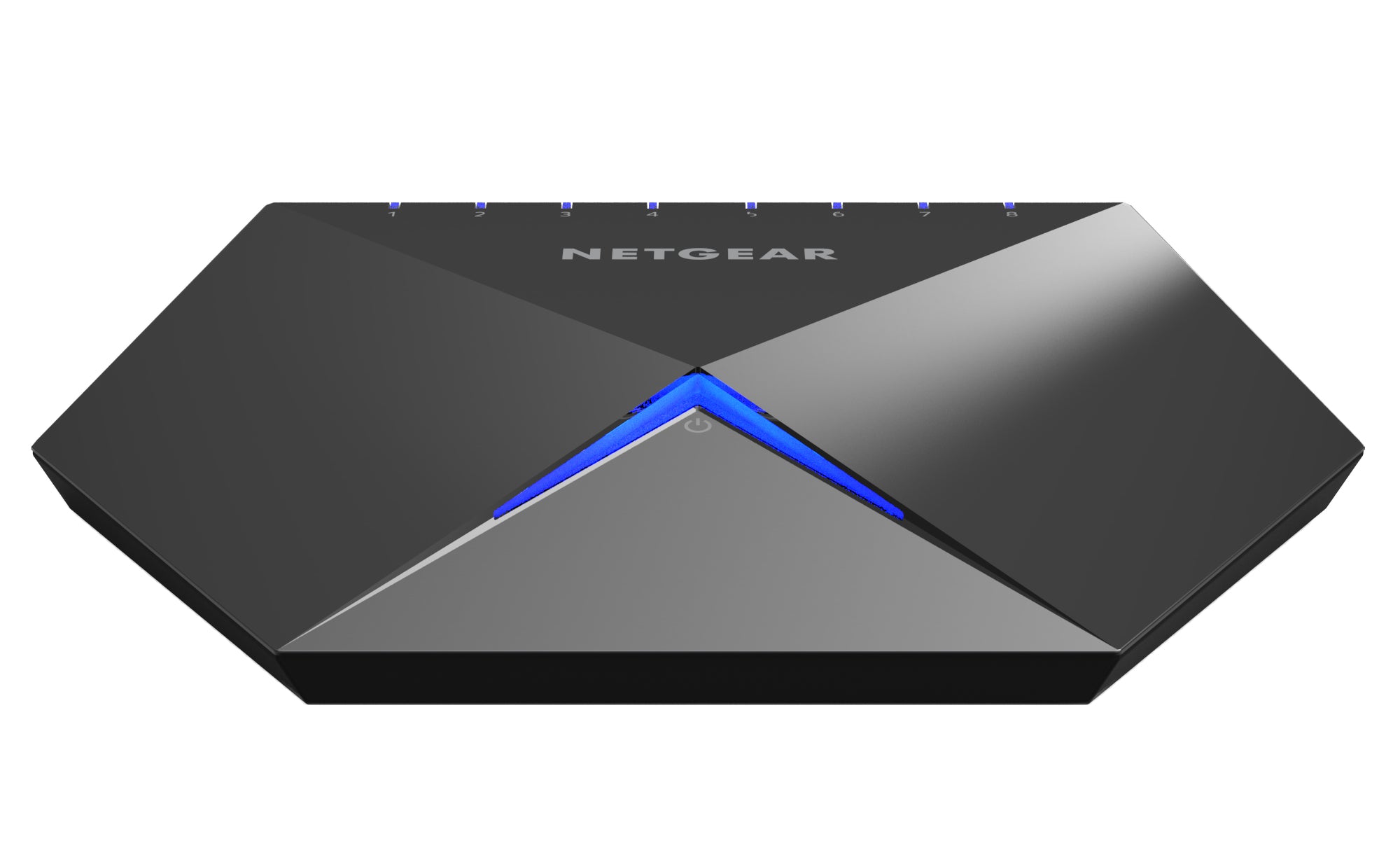 Netgear Nighthawk S8000 8-Port Gaming & Streaming Switch, 8 x Gigabit Ports, Manageable, Desktop Standable - GS808E-100NAS