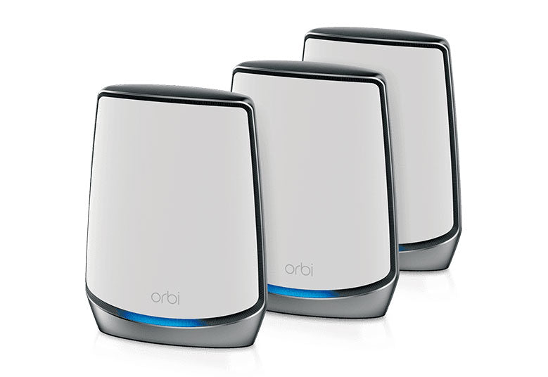 Netgear Orbi AX6000 Whole Home Tri-band WiFi 6 Mesh System, WiFi Router + Two Satellites - RBK853-100NAS