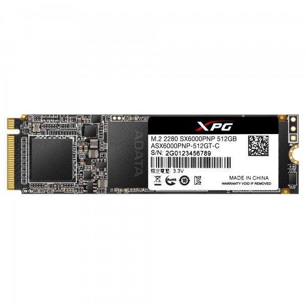 ADATA XPG SX6000 Pro 512GB Solid State Drive, SSD For PC/Notebook - ASX6000PNP-512GT-C