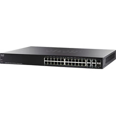 Cisco SF300-24PP 24-Port 10/100 Managed PoE Switch, 24 PoE+ + 4 RJ-45 Ports -  SF300-24PP-K9NA-RF (Certified Refurbished)