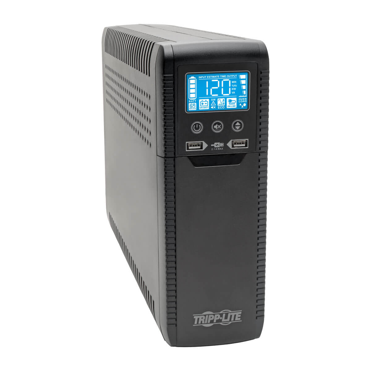 Tripp Lite ECO-Friendly UPS Battery Backup, 900 Watt, 1440 VA, 120V, AVR Protection, Line-Interactive UPS with USB & 10 Outlets, LCD Display, Tower - ECO1500LCD