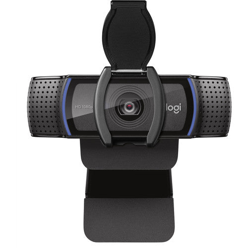 Logitech C920S Webcam, Full HD, 2.1 Megapixel, 30 fps, USB, Auto-focus, Microphone, Black- 960-001257