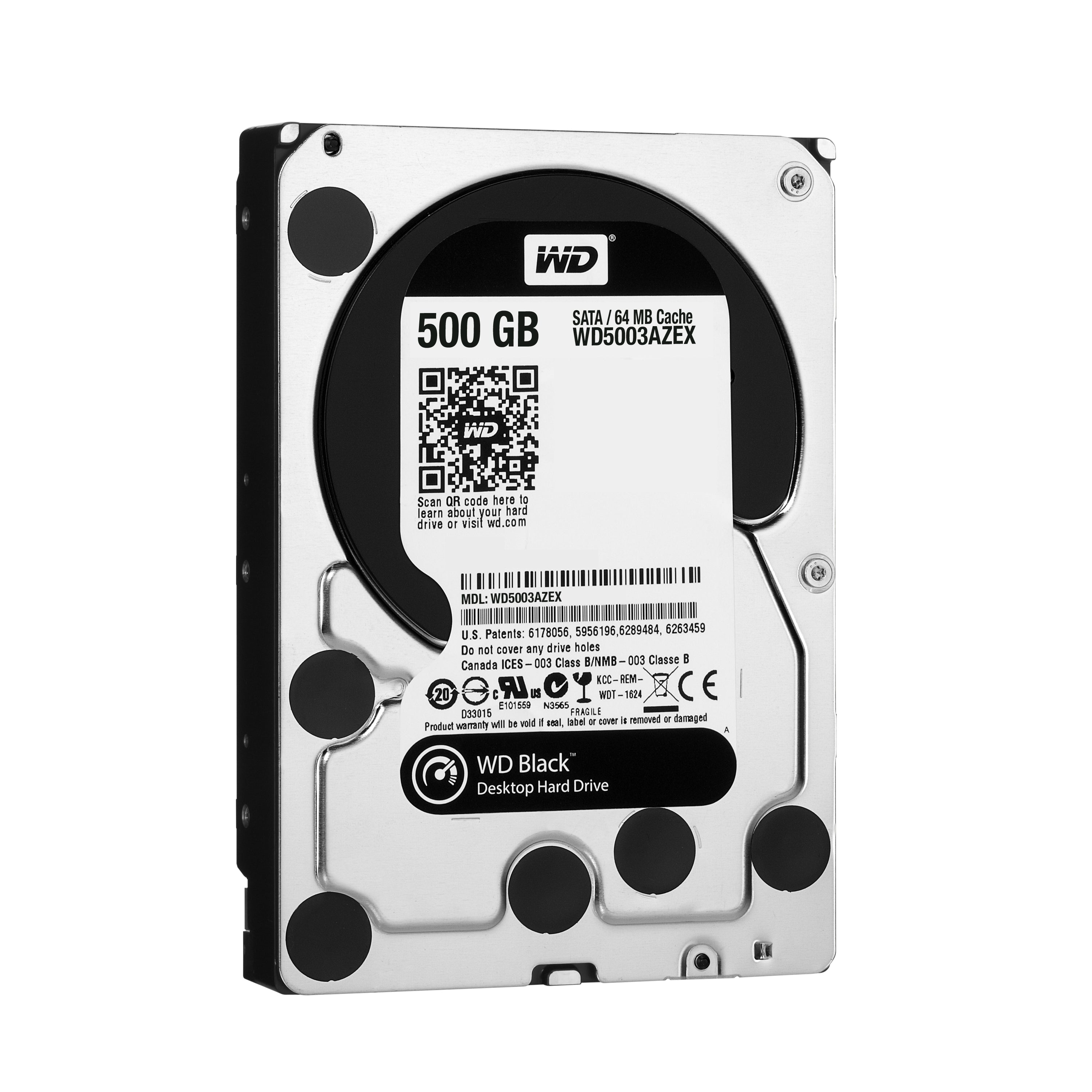 Western Digital Black WD5003AZEX 500 GB 3.5" Internal Hard Drive - SATA