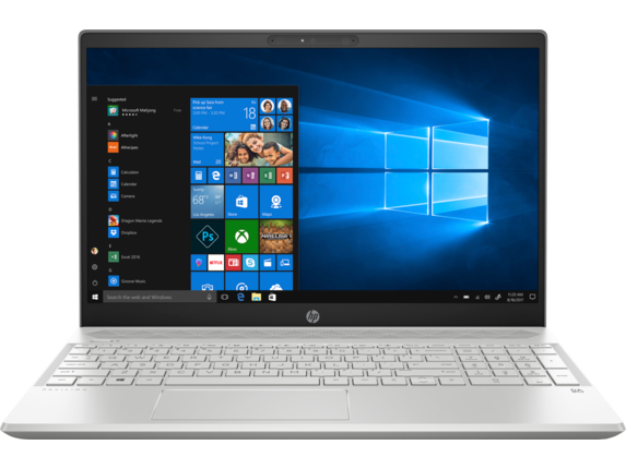 HP Pavilion 15-cw0000 15.6" HD (Touchscreen) Notebook, AMD Ryzen 3 2200U, 2.50 GHz, 12GB RAM, 1TB HDD, Windows 10 Home 64Bit, Mineral Silver- 6DH07U8#ABA