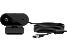 HP 325 FHD USB-A Webcam, 59" Cable, Black - 53X27AA