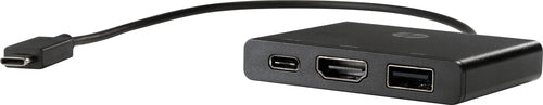 HP USB-C to Multi-port Hub, USB-C to USB-A, USB-C, and HDMI Hub for Notebooks - 1BG94AA#ABL