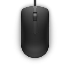 Dell MS116 Wired Optical Mouse, USB, 1000 dpi, 6ft cable, Black - MS116-BK