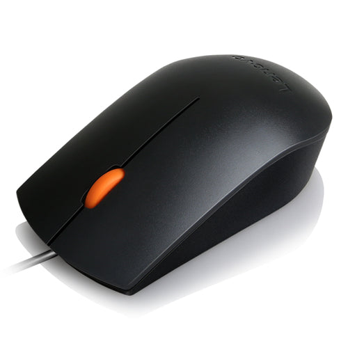 Lenovo 300 Wired USB Black Mouse, Optical, 1600 dpi, 3 Buttons - GX30M39704